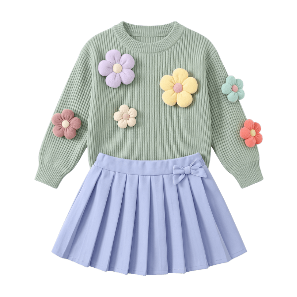 Floral Collar Bodysuit & Pinafore Outfit