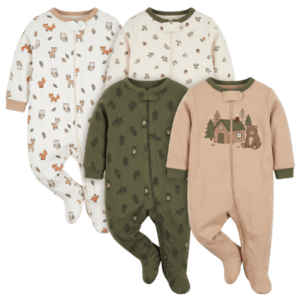Gerber Baby Boys Cozy Footed Sleepsuits