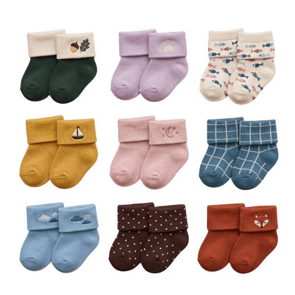 Pack Cotton Grip Socks for Boys & Girls