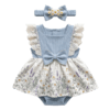 Sweet Lace Trim Newborn Summer Outfit