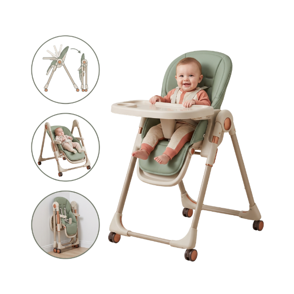 Compact Folding Infant Feeding Chair