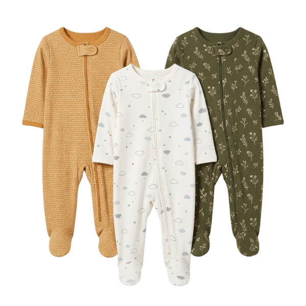 Infant Boys' 6 Piece Animal Print Bodysuit Set Infant Boys' 6 Piece Animal Print Bodysuit Set